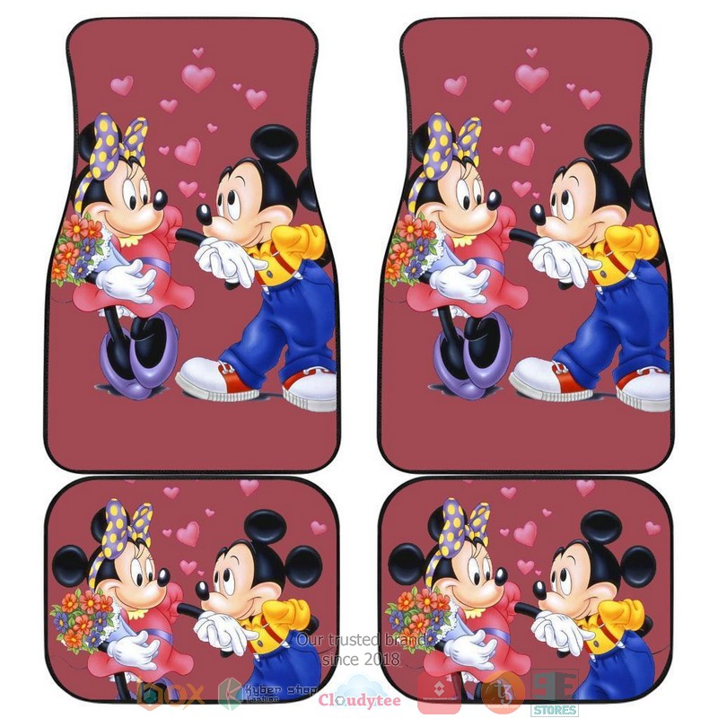 BEST Mickey And Minnie Mouse Cartoon Car Floor Mats 1