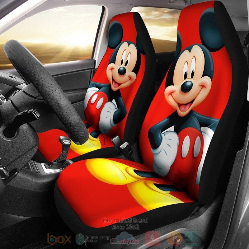 BEST Mickey Cute Disney Cartoon red Car Seat Covers 7