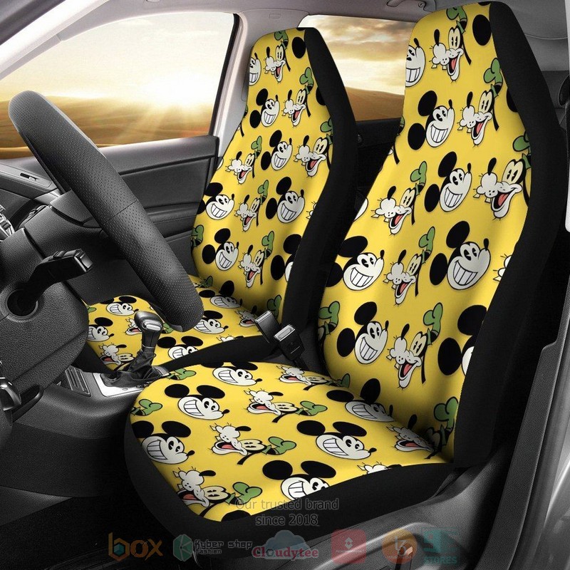BEST Mickey Goofy Pattern Cartoon Car Seat Covers 8
