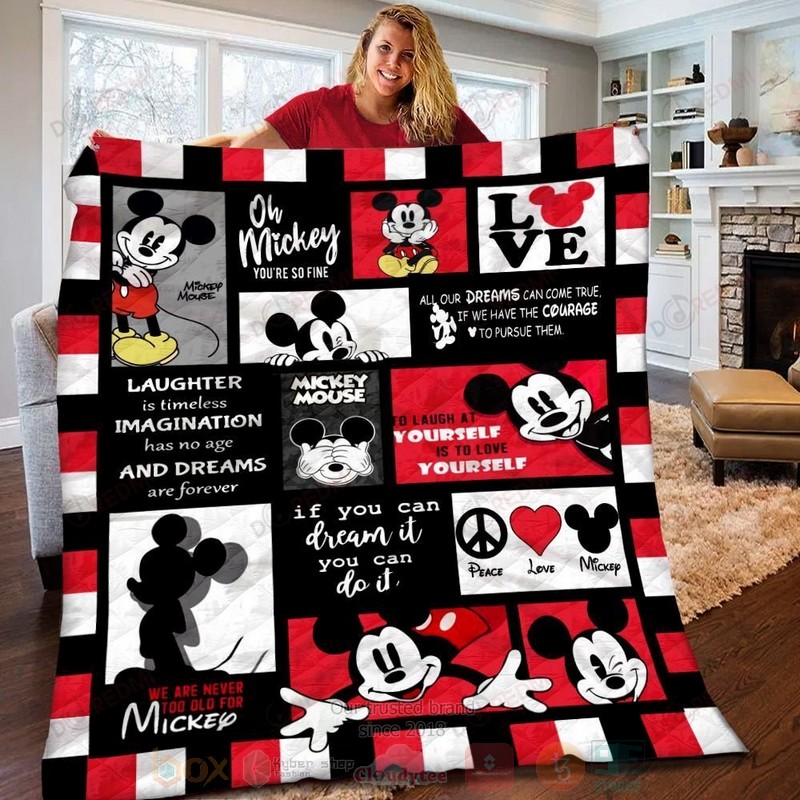 HOT Mickey Mouse Disney Pattern Luxury Quilt 6