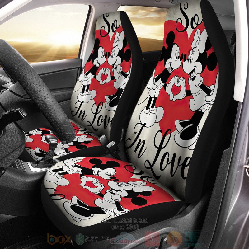 HOT Mickey Mouse Love Minnie Mouse 3D Seat Car Cover 9