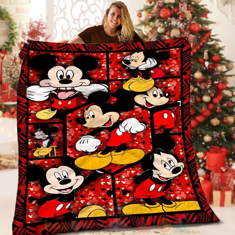 HOT Mickey Mouse Red Luxury Quilt 3