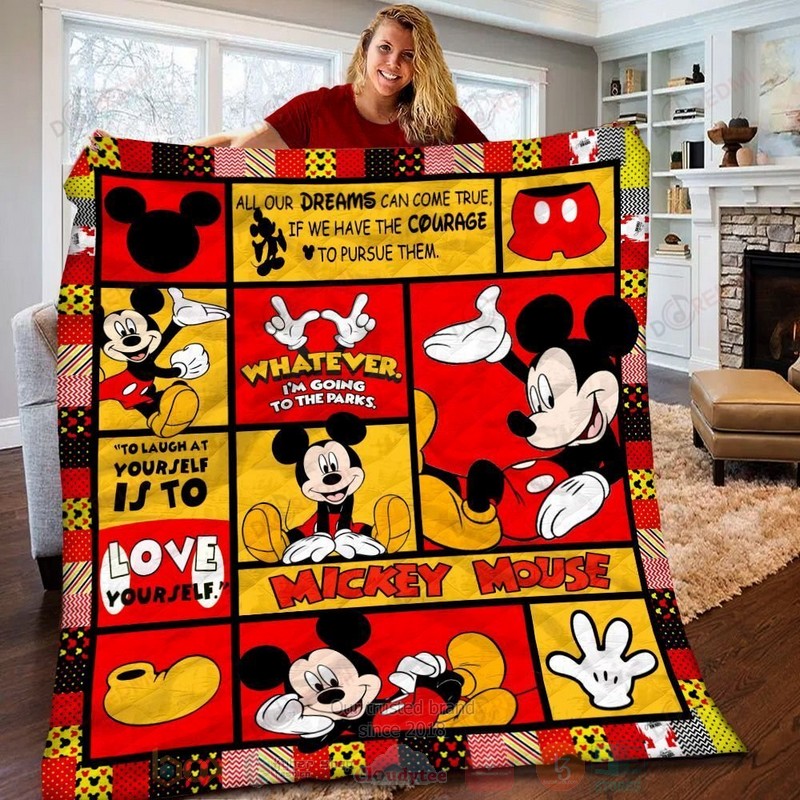 HOT Mickey Mouse Whatever I'm Going to the Party Luxury Quilt 7