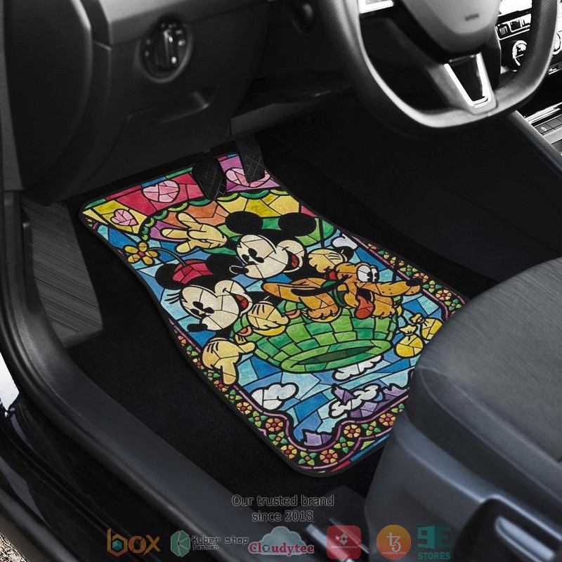 BEST Mickey & Minnie Mosaic Art Cartoon Car Floor Mat 7