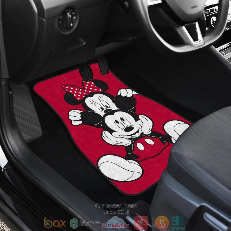 BEST Mickey and Minnie Black Disney Cartoon Car Floor Mat 17