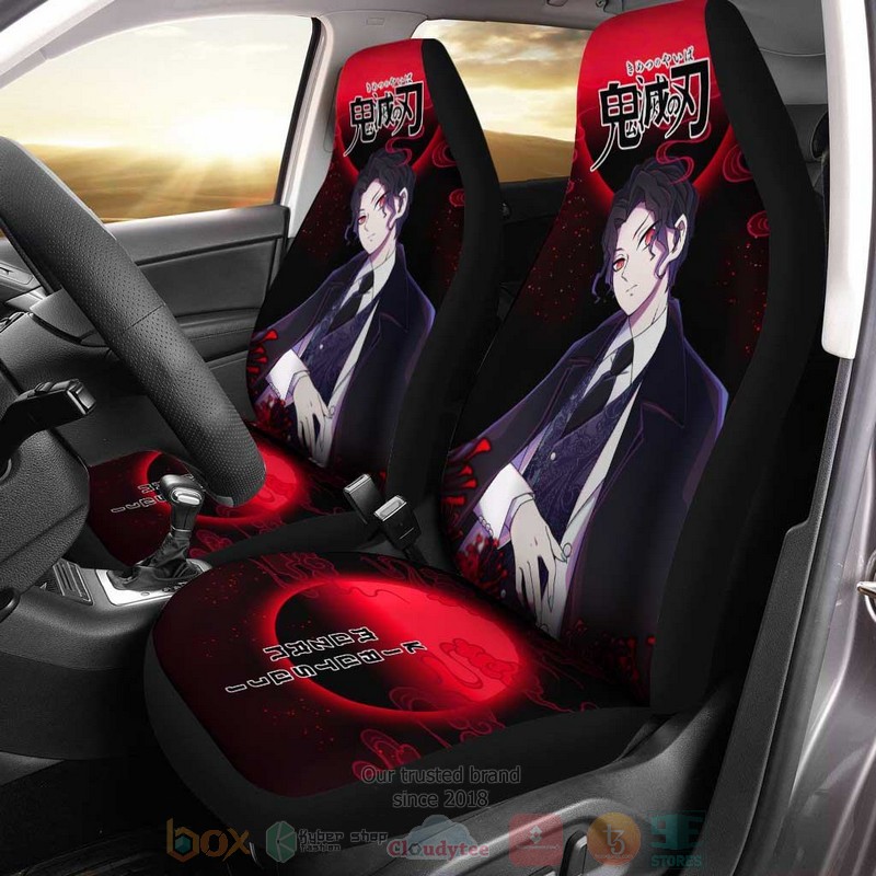 BEST Muzan Kibutsuji Himejima Demon Slayer Kimetsu no Yaiba Car Seat Covers 4