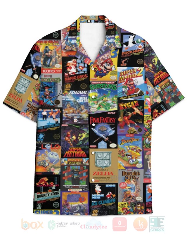 STYLE NES Games Short Sleeve Hawaii Shirt 5