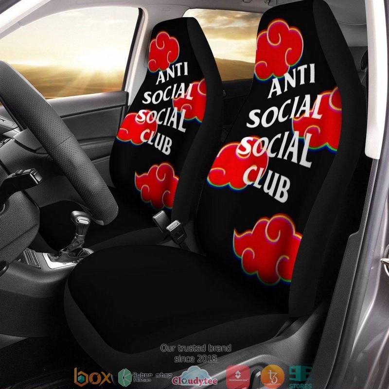 BEST Naruto Akatsuki Anti Social Club Car Seat Covers 5