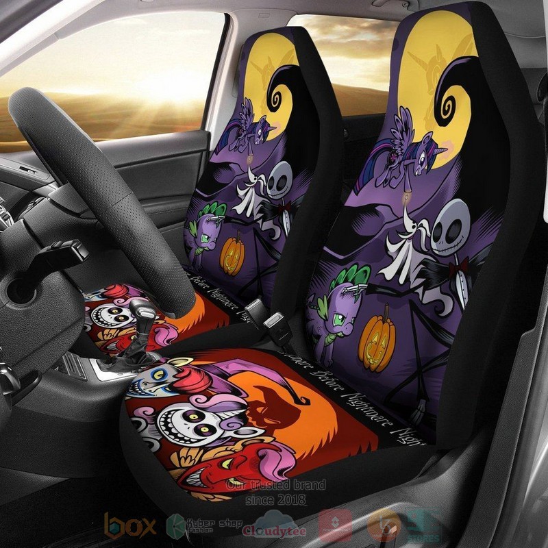 BEST Nightmare Before Christmas Jack And Sally Halloween Car Seat Covers 9
