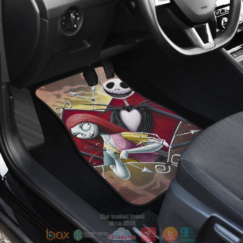 BEST Nightmare Before Christmas Jack And Sally Nightmare Before Christmas Car Floor Mat 17