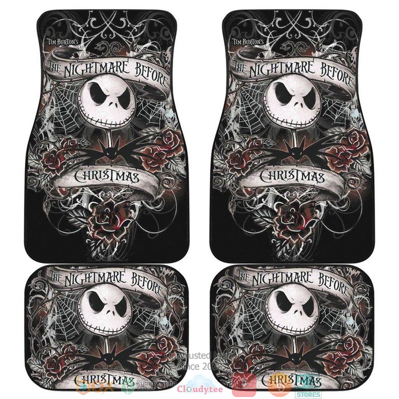 BEST Nightmare Before Christmas Jack And Sally Nightmare Before Christmas Car Floor Mat 12