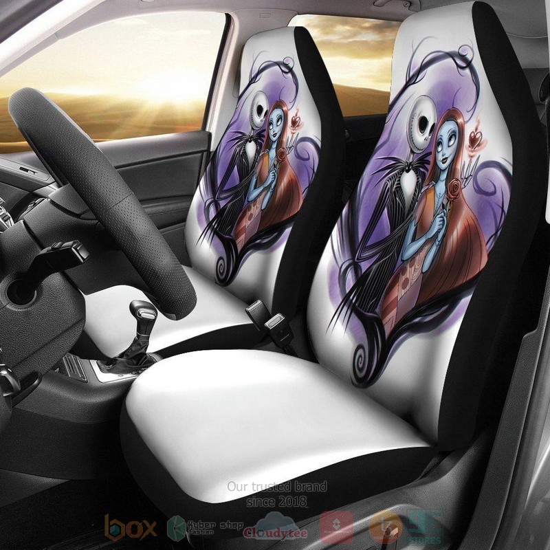 BEST Nightmare Before Christmas Jack Skellington And Sally Car Seat Covers 9