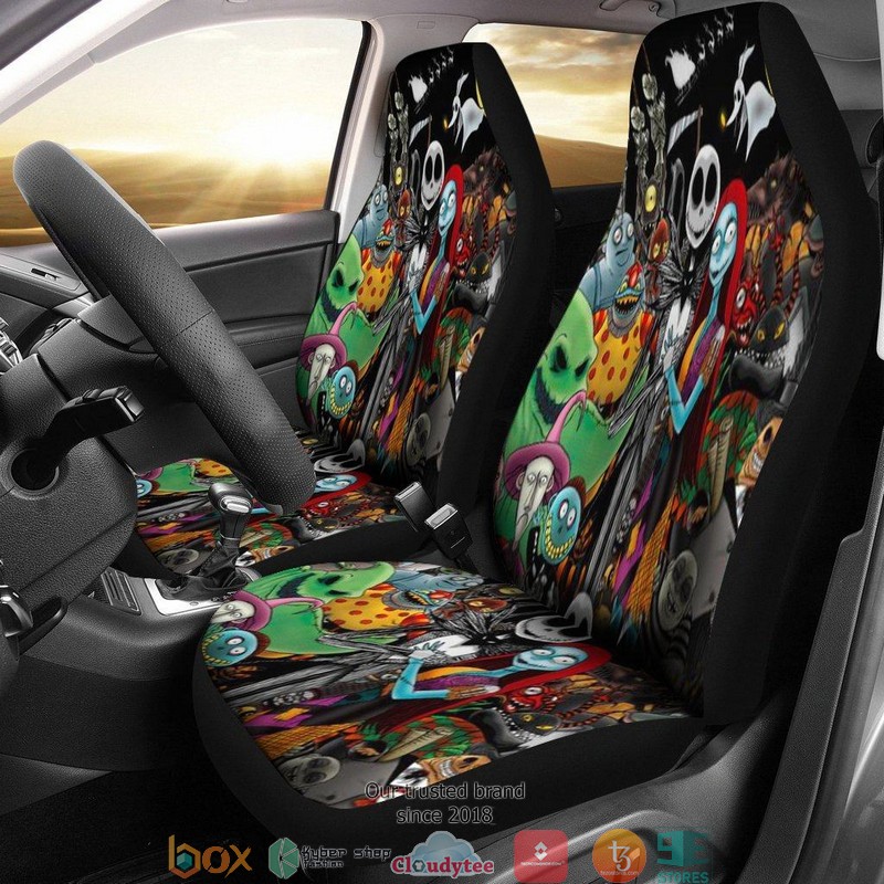 BEST Nightmare Before Christmas Jack & Sally Characters Car Seat Covers 9