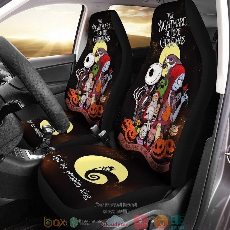 BEST Nightmare Before Christmas Jack & Sally Love Car Seat Cover 7