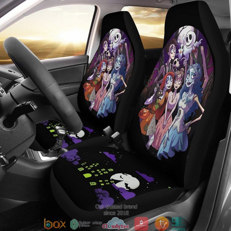 BEST Nightmare Before Christmas Jack & Sally friends Car Seat Covers 9