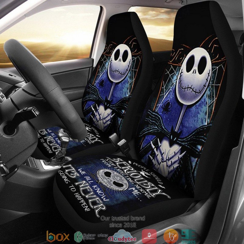 BEST Nightmare Before Christmas Jack we all know it's never going to be happen Car Seat Covers 9