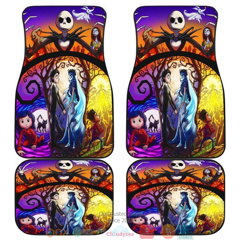 BEST Jack Skellington And Sally We're simply meant to be Car Floor Mat 12