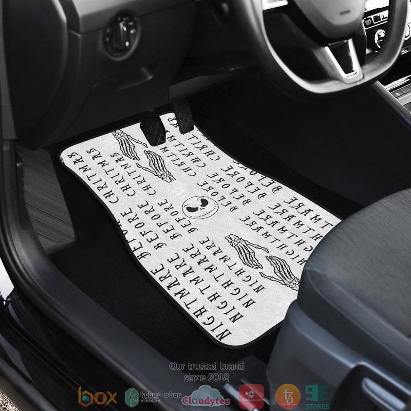 BEST Nightmare Before Christmas Scary Jack Head NBC Text Patterns Car Floor Mat 17