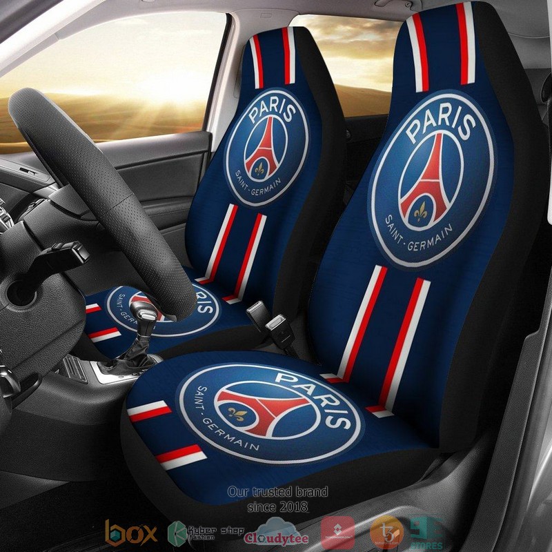 BEST PSG Paris Saint-Germain Navy Car Seat Cover 9