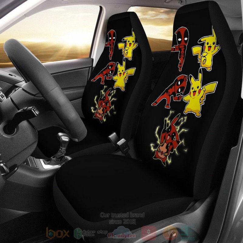 HOT Pikachu X Deadpool Car Seat Cover 9