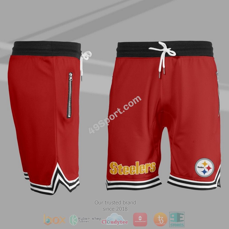 NEW Pittsburgh Steelers Basketball Shorts 3 NEW Pittsburgh Steelers Basketball Shorts - Image 3