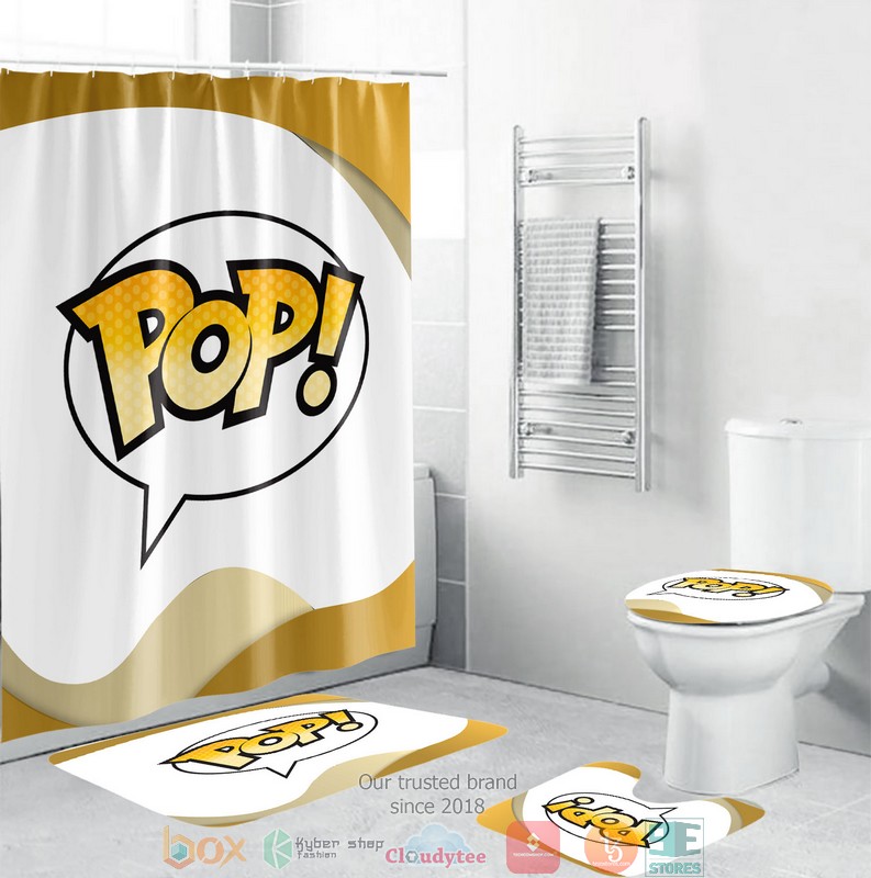 BEST Pop logo showercurtain bathroom sets 2
