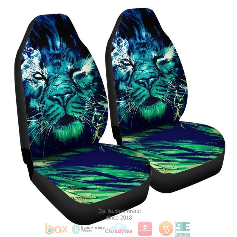 BEST Pretty Cool Lion Painting Artwork Car Seat Cover 5