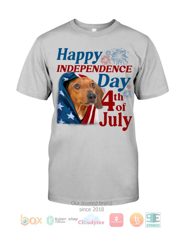 NEW Red Dachshund Happy Independence Day 4th Of July Hoodie, Shirt 47