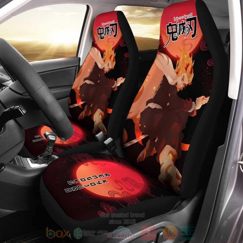 BEST Rengoku Demon Slayer Kinometsu no Yaiba Car Seat Covers 6