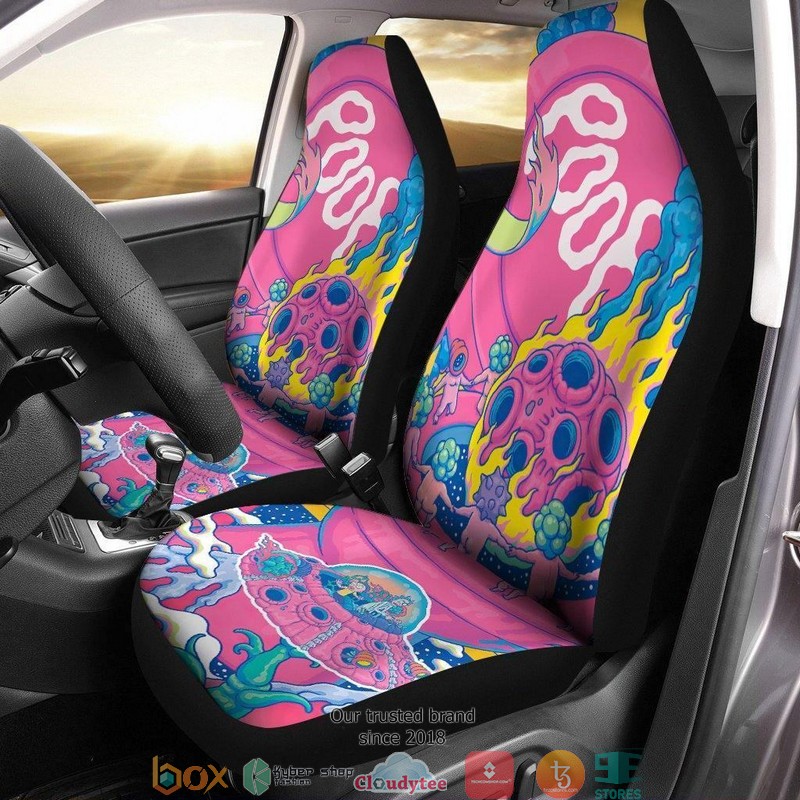 BEST Rick And Morty Cartoon Rick & Morty Poop Planet Car Seat Covers 10