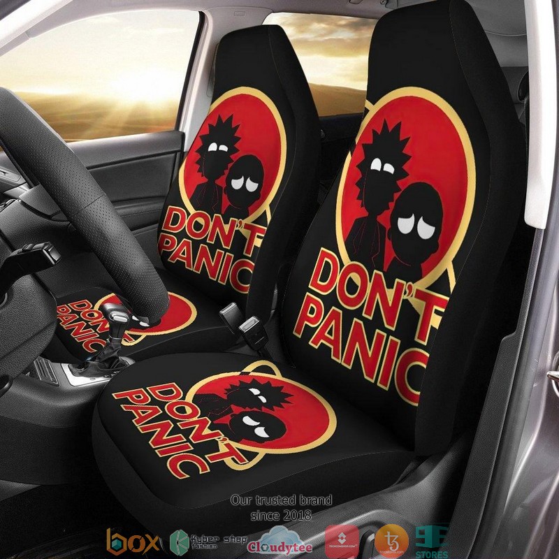 BEST Rick And Morty Don't Panic Rick And Morty Silhouette Car Seat Covers 10