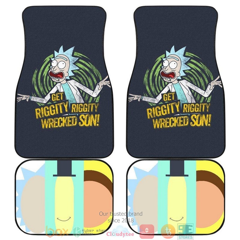 BEST Rick And Morty Get Riggity Wrecked Son Minimal Car Floor Mat 1