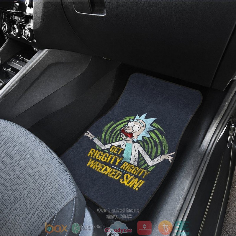 BEST Rick And Morty Get Riggity Wrecked Son Minimal Car Floor Mat 8