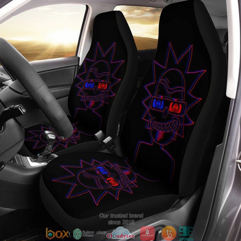 BEST Rick And Morty Neon Rick Car Seat Covers 11