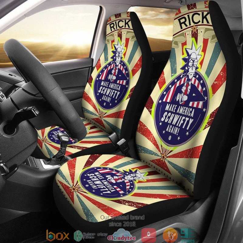 BEST Rick And Morty President Rick Make America Schwifty Again Car Seat Covers 9