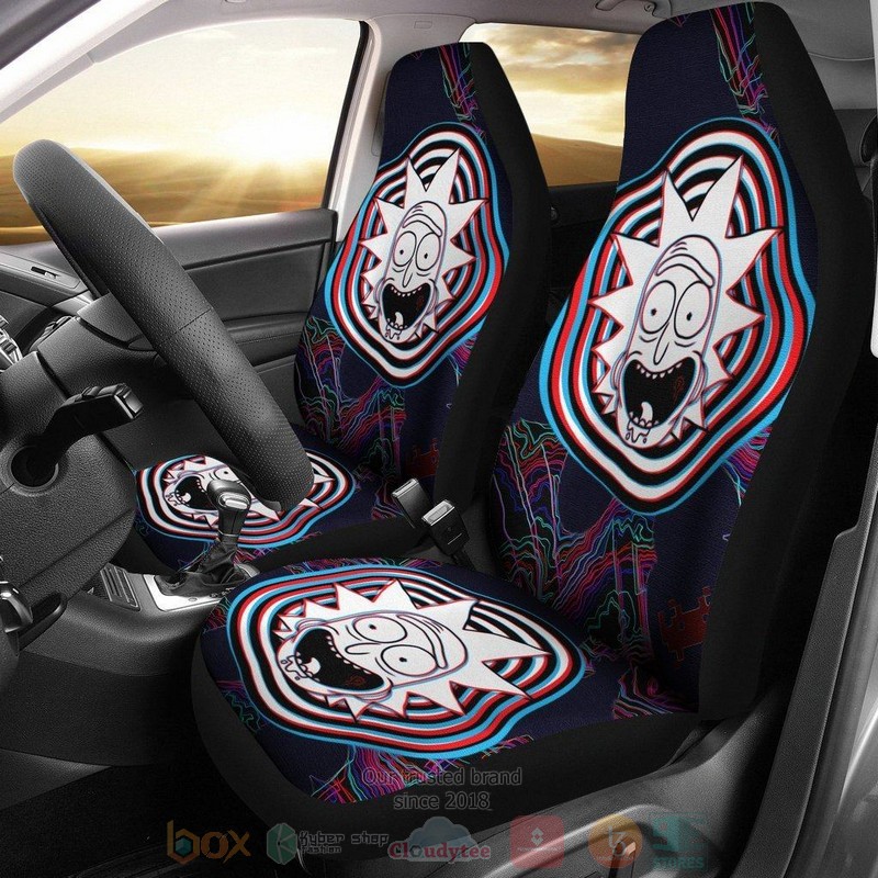 BEST Rick And Morty Rick Abstract Effect Car Seat Covers 9