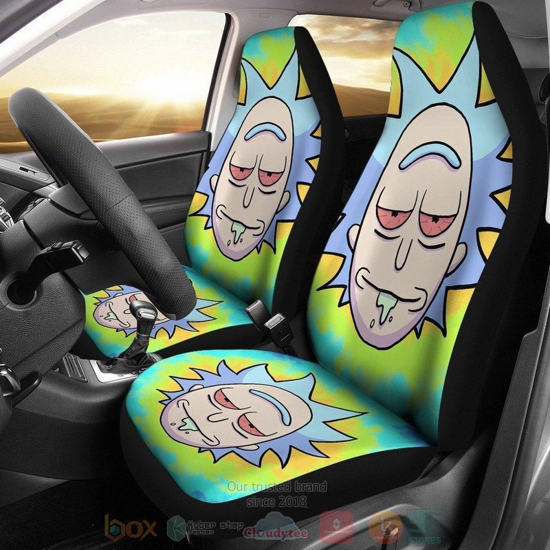 BEST Rick And Morty Rick After Smoking Weed Car Seat Covers 6