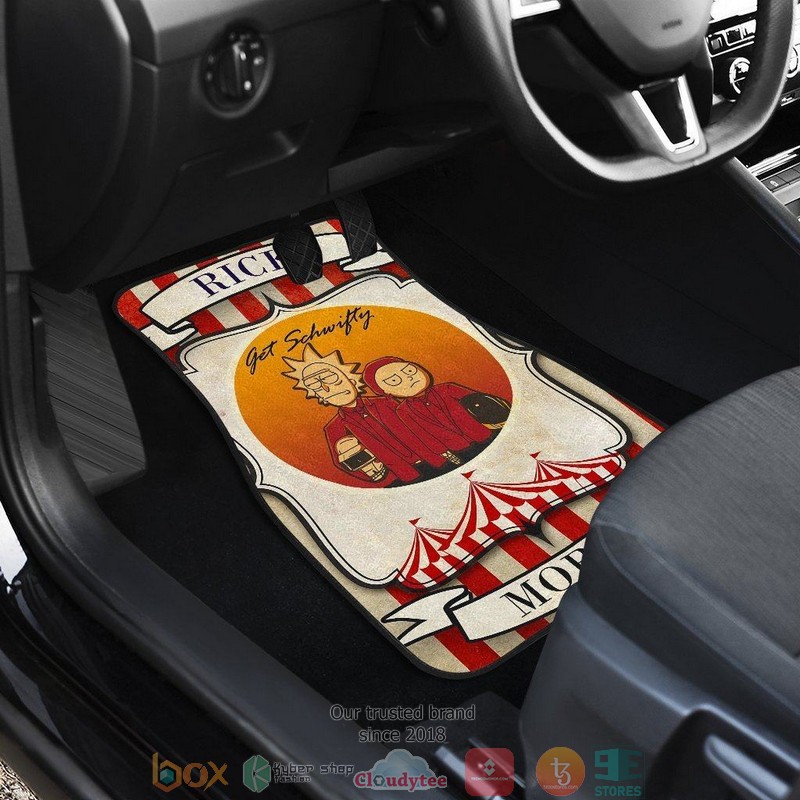 BEST Rick And Morty Rick Morty Get Schwifty Circus Vintage Car Floor Mat 6