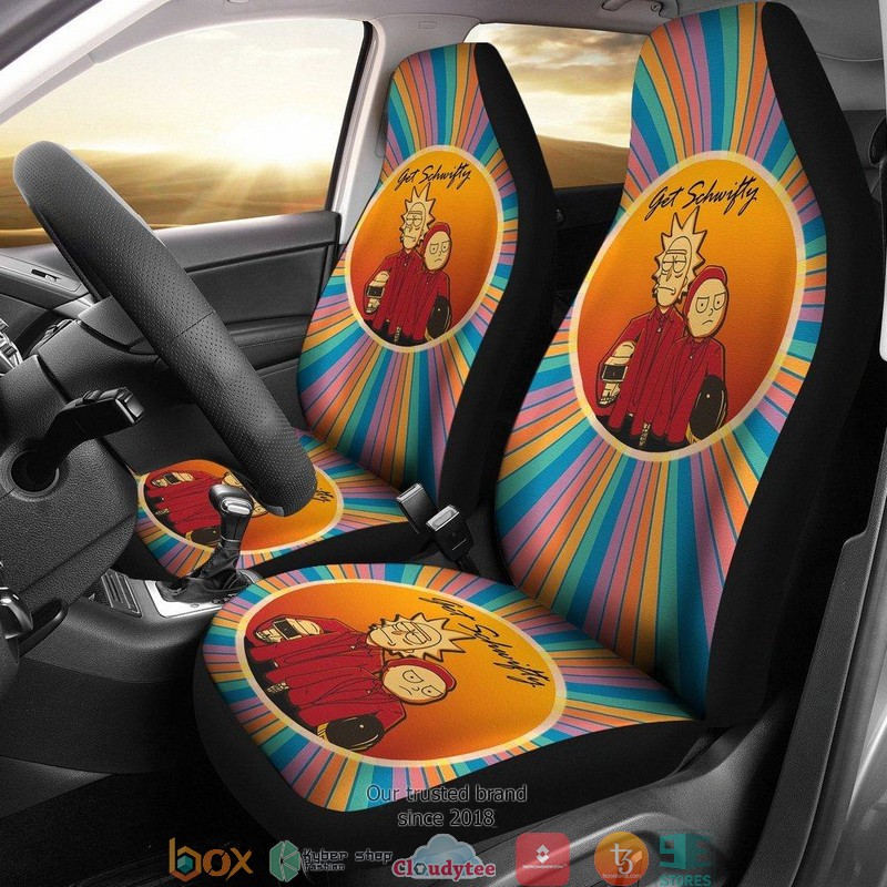 BEST Rick And Morty Rick Morty Get Schwifty Retrowave Car Seat Covers 8