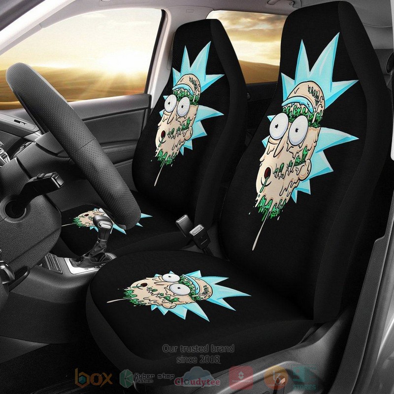BEST Rick And Morty Rick Plastic Melting Head Seat Car Seat Covers 9