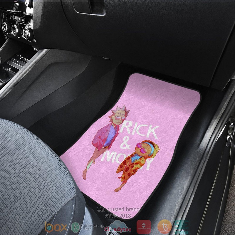 BEST Rick And Morty pink Car Floor Mat 4