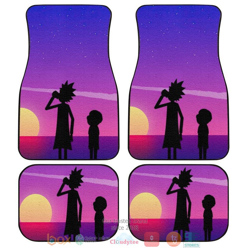 BEST Rick And Morty sunset Car Floor Mat 1