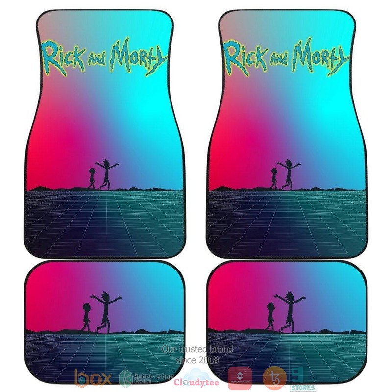 BEST Rick and Morty New Plans Synthwave Car Floor Mat 14