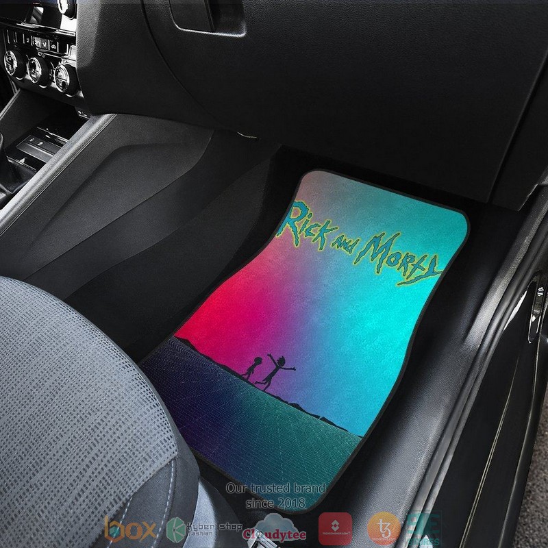 BEST Rick and Morty New Plans Synthwave Car Floor Mat 8