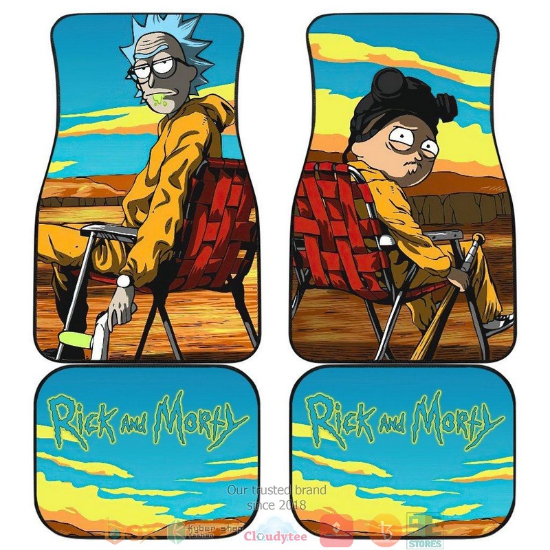 BEST Rick And Morty Minimalist Rick & Morty Cartoon Car Floor Mat 11