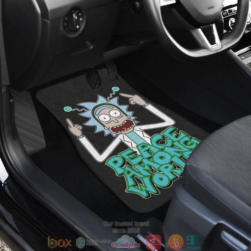 BEST Rick and Morty and Mr Poopybutthole Peace Among Worlds Cartoon Car Floor Mat 17