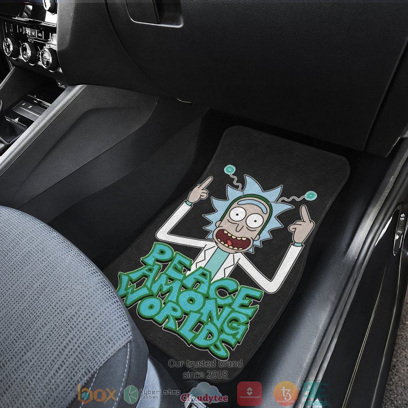 BEST Rick and Morty and Mr Poopybutthole Peace Among Worlds Cartoon Car Floor Mat 4