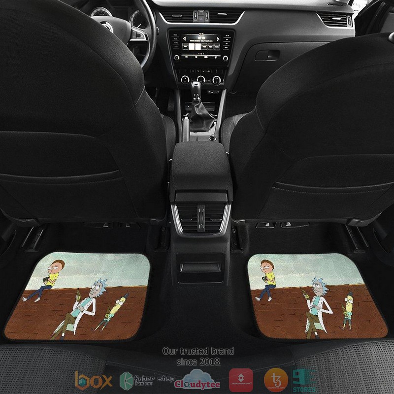 BEST Rick and Morty and Mr Poopybutthole Peace Among Worlds Cartoon Car Floor Mat 5