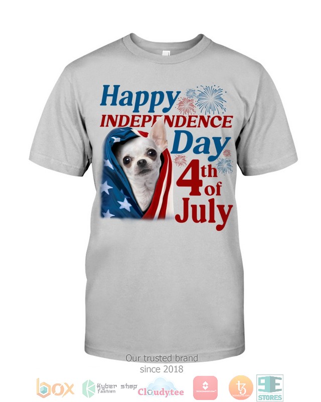 NEW White Chihuahua Happy Independence Day 4th Of July Hoodie, Shirt 46