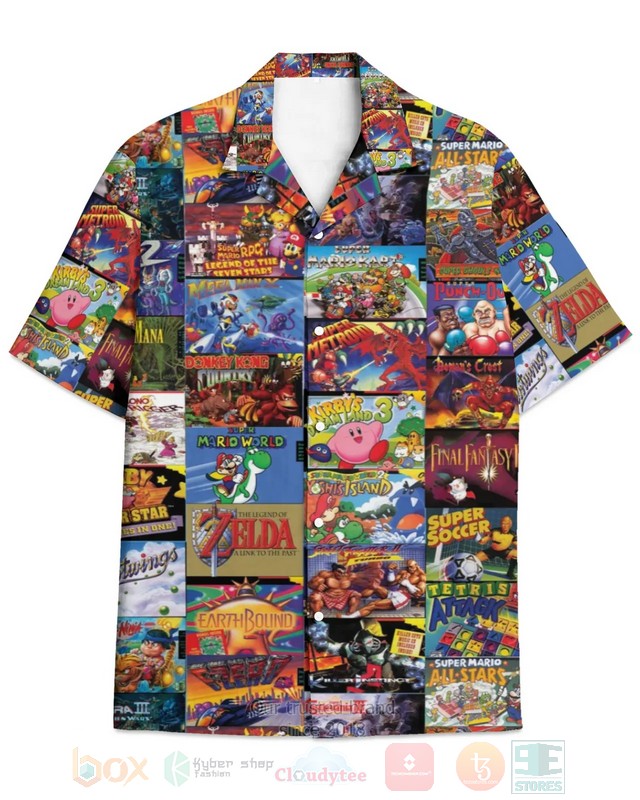 STYLE SNES Games Short Sleeve Hawaii Shirt 5